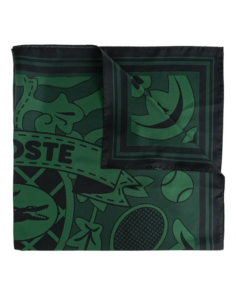 Lacoste Schal mit Logo-Print - Grün Grün