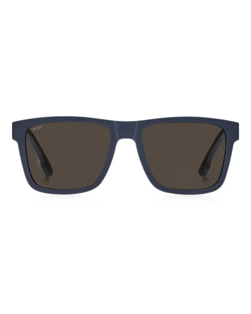 HUGO BOSS Matte Sonnenbrille mit Logo-Einsatz - Blau Blau