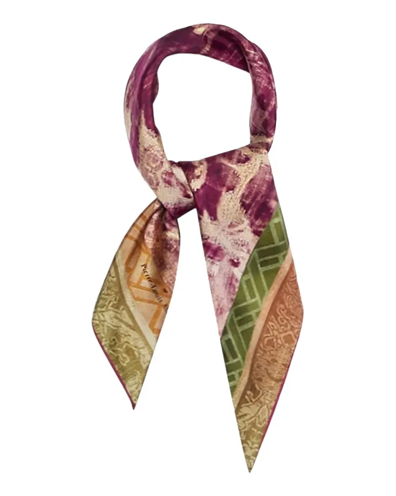 Pierre-Louis Mascia abstract-print silk scarf - Rosa Rosa