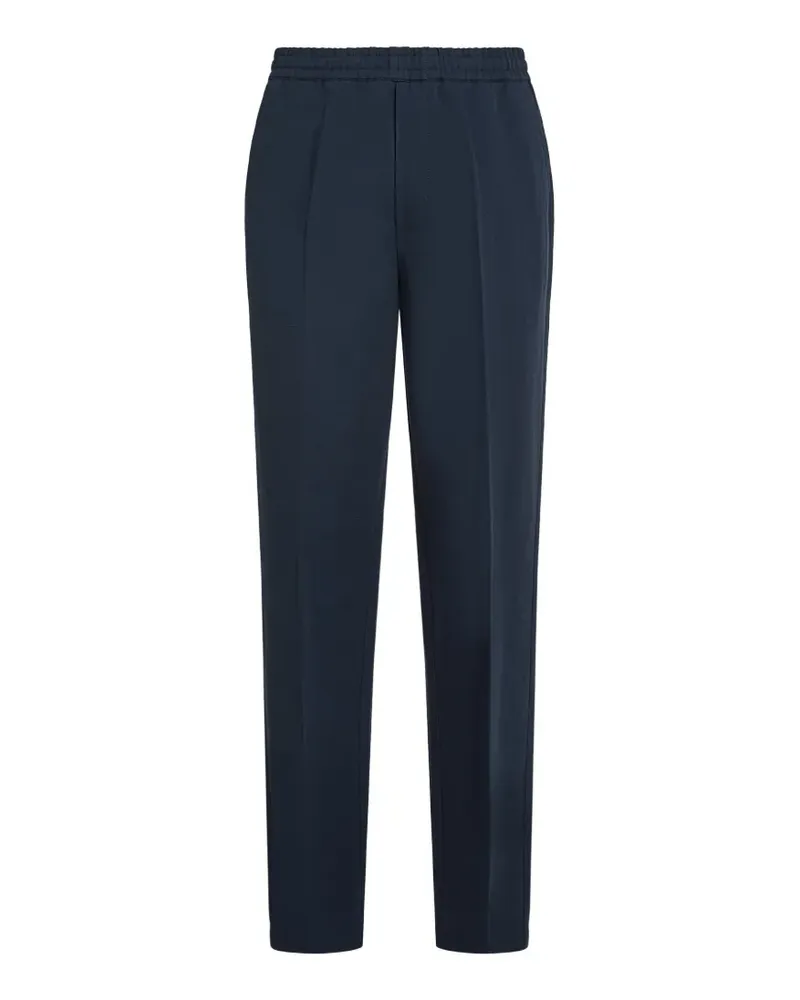 Karl Lagerfeld Leinenhose mit Stretchbund - Blau Blau