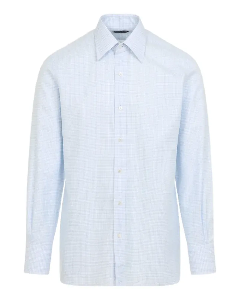 Tom Ford Kariertes Hemd - Blau Blau