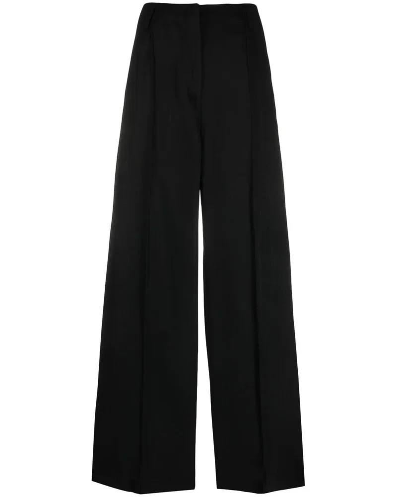Acne Studios Palazzohose mit hohem Bund - Schwarz Schwarz