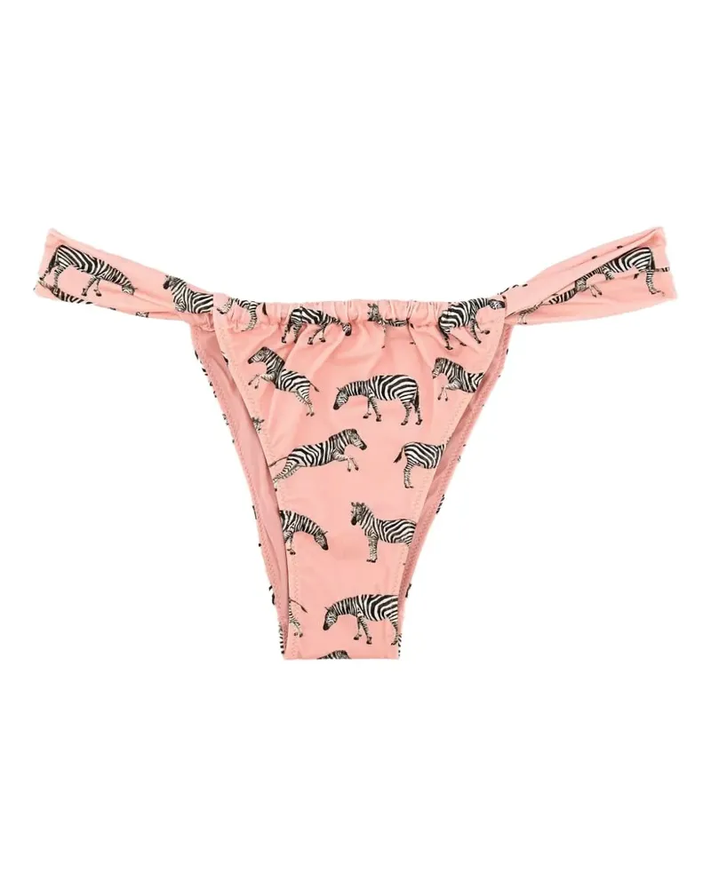 MC2 Saint Barth Bikinihöschen mit Zebra-Print - Rosa Rosa