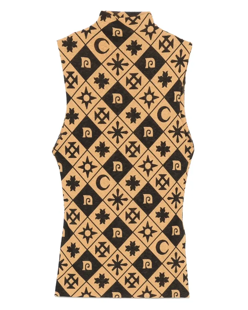 Nanushka Oberteil mit geometrischem Muster - Schwarz Schwarz