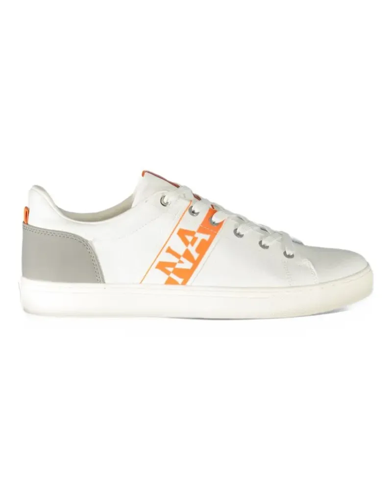 Napapijri logo-print panelled low-top sneakers - Weiß Weiß
