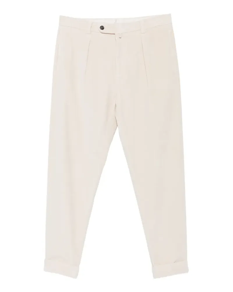 Berwich Chiaia GD Hose aus Cord mit Falten - Nude Nude