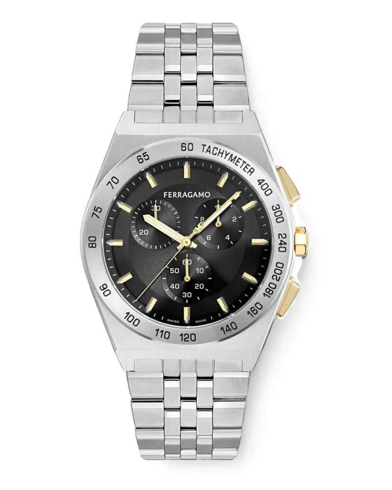 Ferragamo Vega Chrono 42mm - Schwarz Schwarz