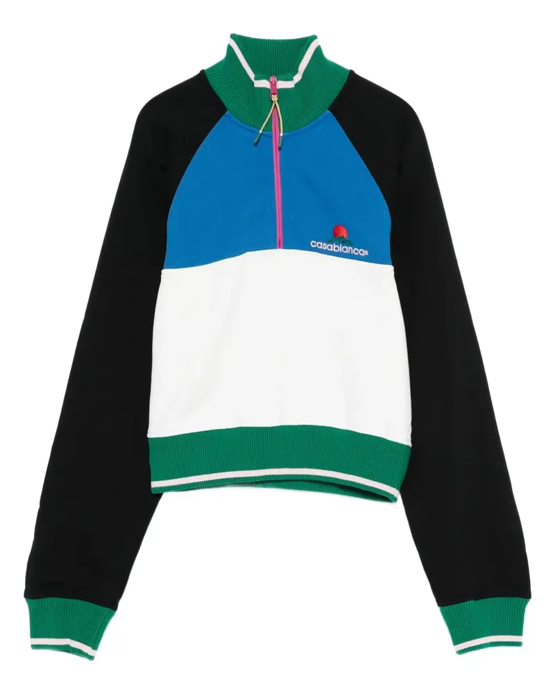 Casablanca Paris Sweatshirt in Colour-Block-Optik - Weiß Weiß