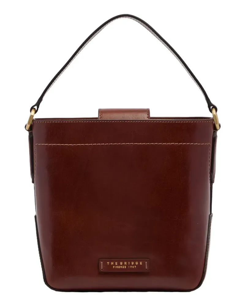 The Bridge top-handle leather bucket bag - Braun Braun