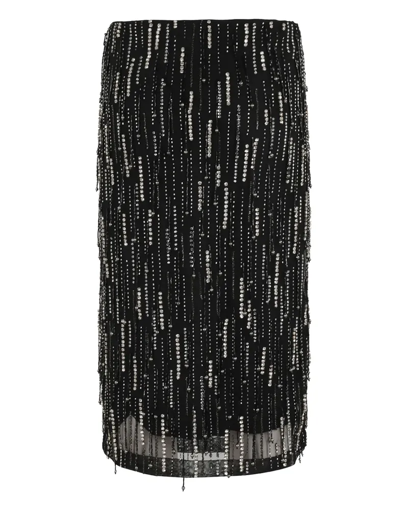 Pinko Midirock mit Perlen - Schwarz Schwarz