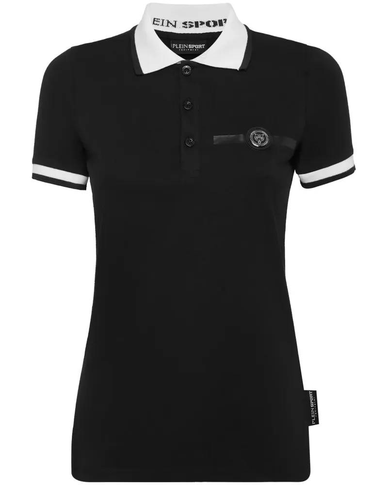 Philipp Plein Poloshirt mit Logo-Applikation - Schwarz Schwarz