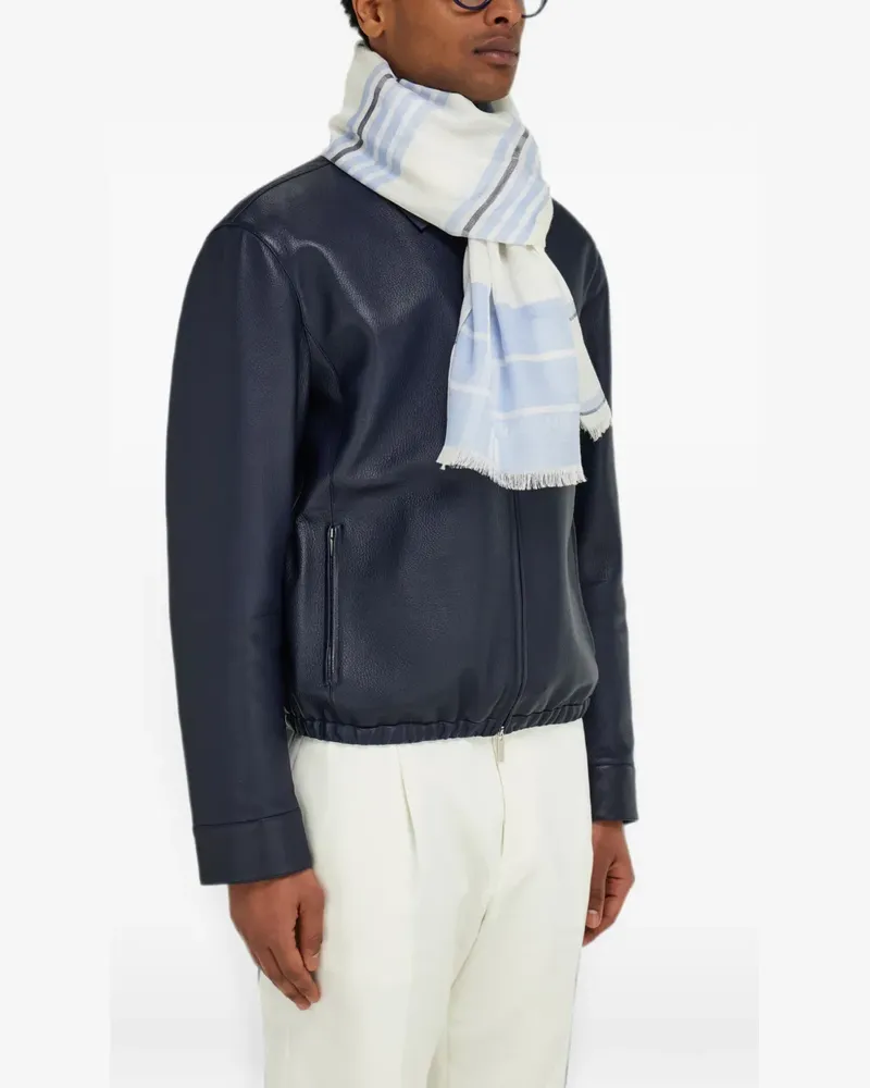 Ferragamo Karierter Schal - Blau Blau