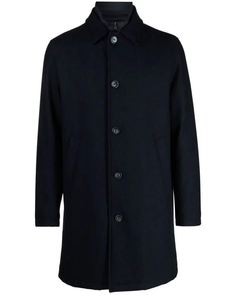 Herno Mantel im Layering-Look - Blau Blau