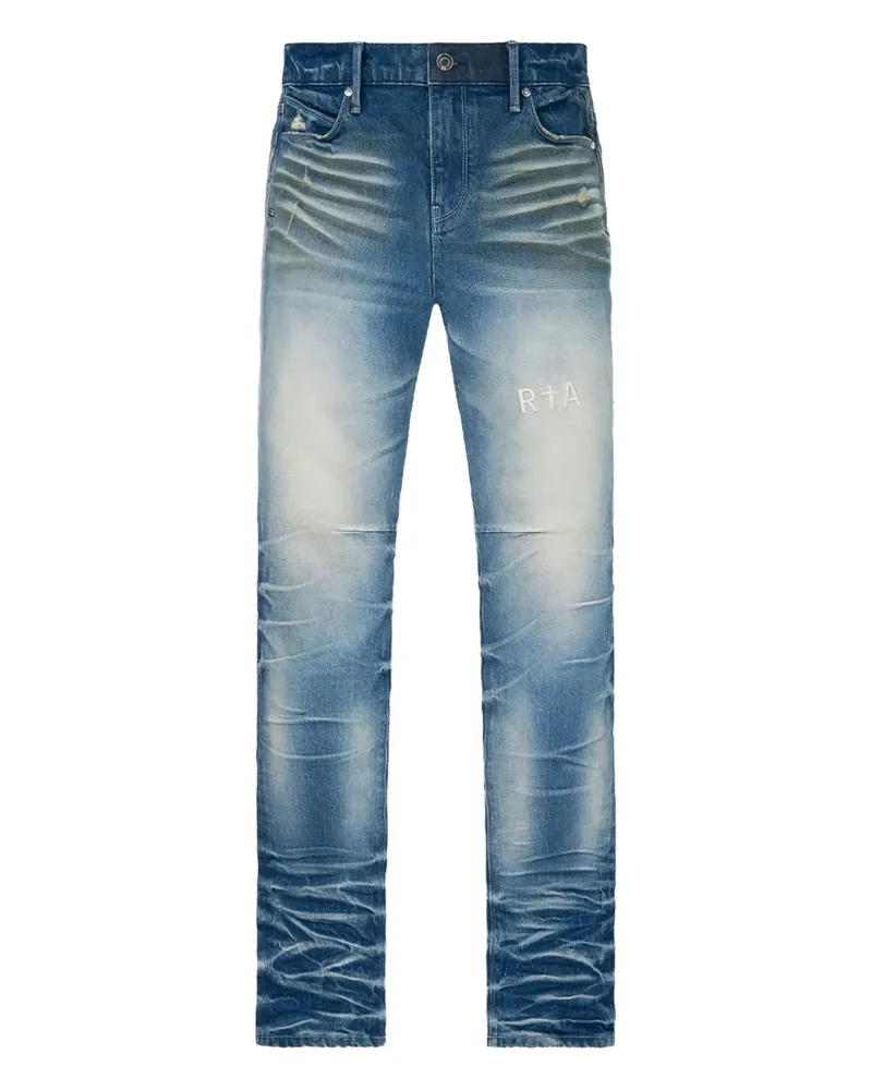 RTA Jeans mit Tragefalten - Blau Blau