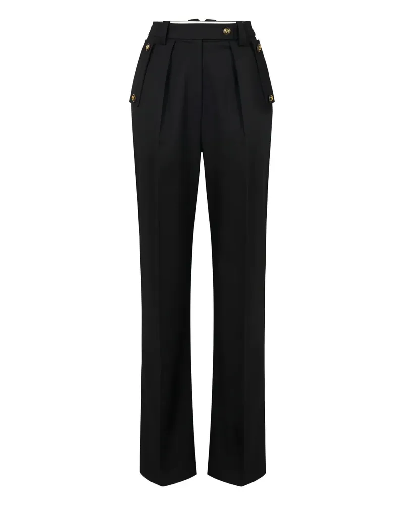 Elisabetta Franchi Hose mit Knöpfen - Schwarz Schwarz