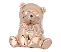 Teddy Brosche mit Kristallen - Rosa