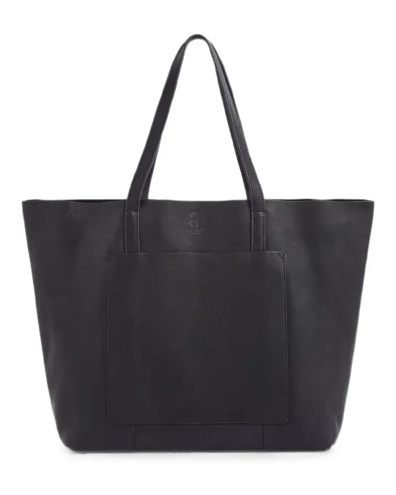 Osprey grained-leather tote bag - Schwarz Schwarz