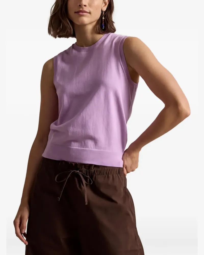 Ralph Lauren logo-embroidered knitted vest - Violett Violett