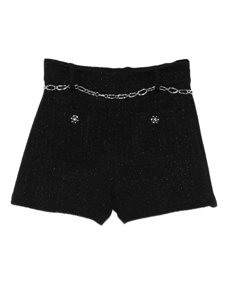 Maje Shorts mit Kettengürtel - Schwarz Schwarz