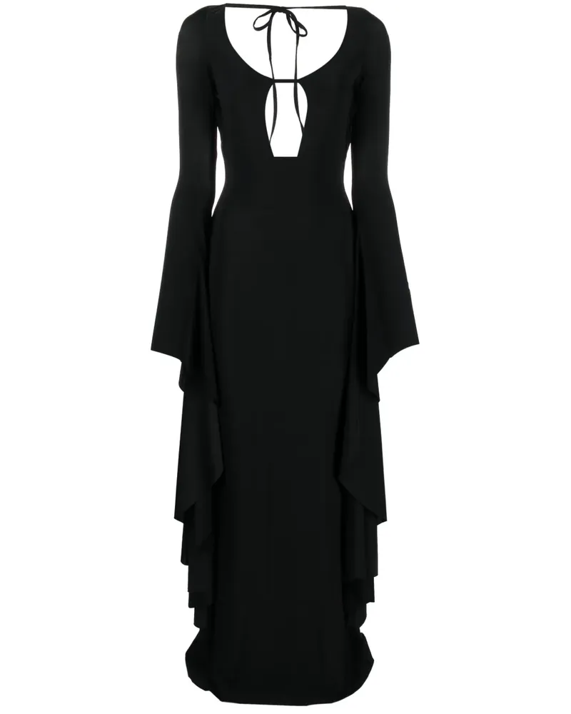 Giuseppe di Morabito Drapiertes Maxikleid - Schwarz Schwarz