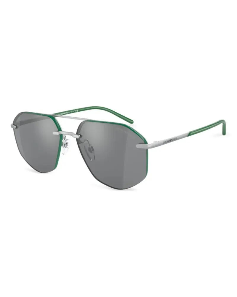 Emporio Armani Getönte Pilotenbrille - Grau Grau