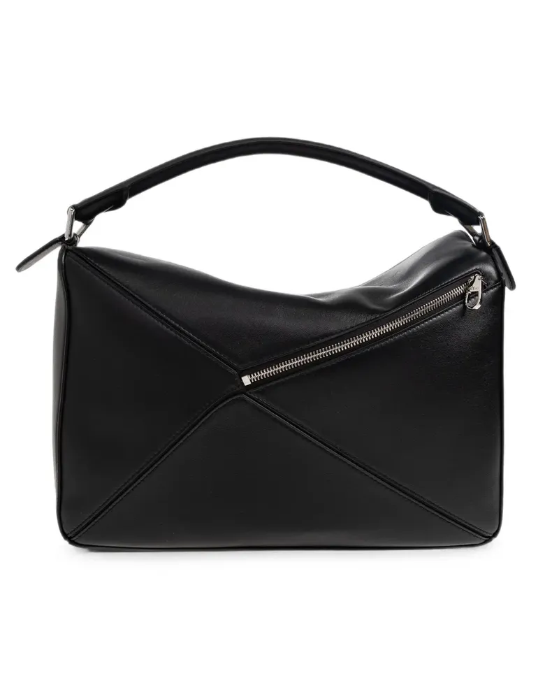 Loewe large Featherlight Puzzle shoulder bag - Schwarz Schwarz