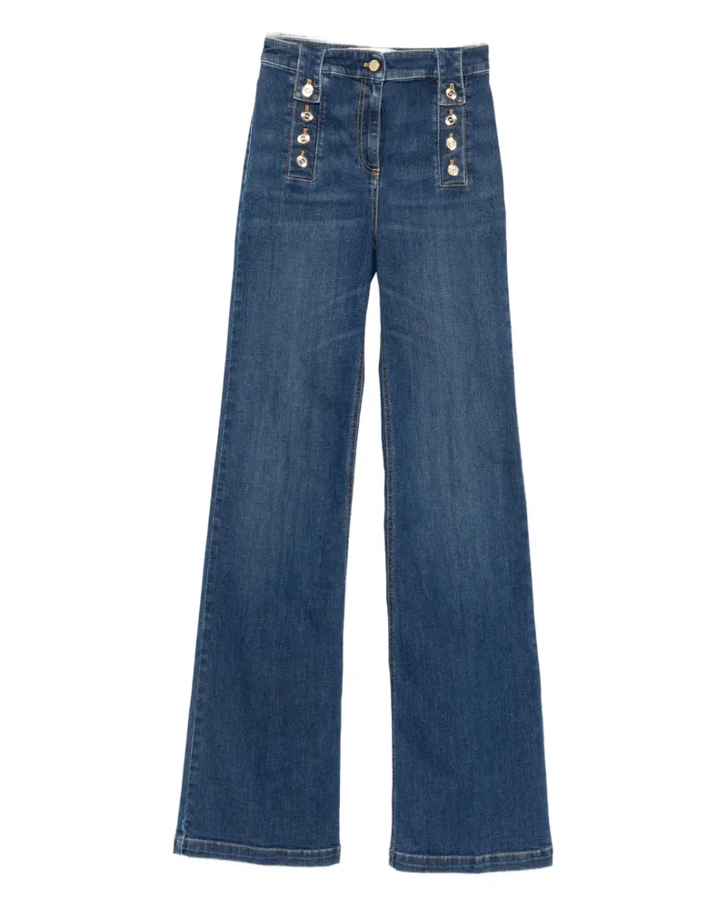 Elisabetta Franchi Jeans mit Knopfdetail - Blau Blau