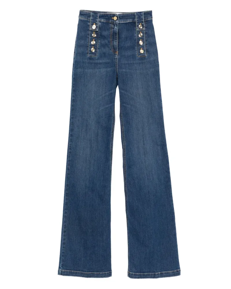 Elisabetta Franchi Jeans mit Knopfdetail - Blau Blau