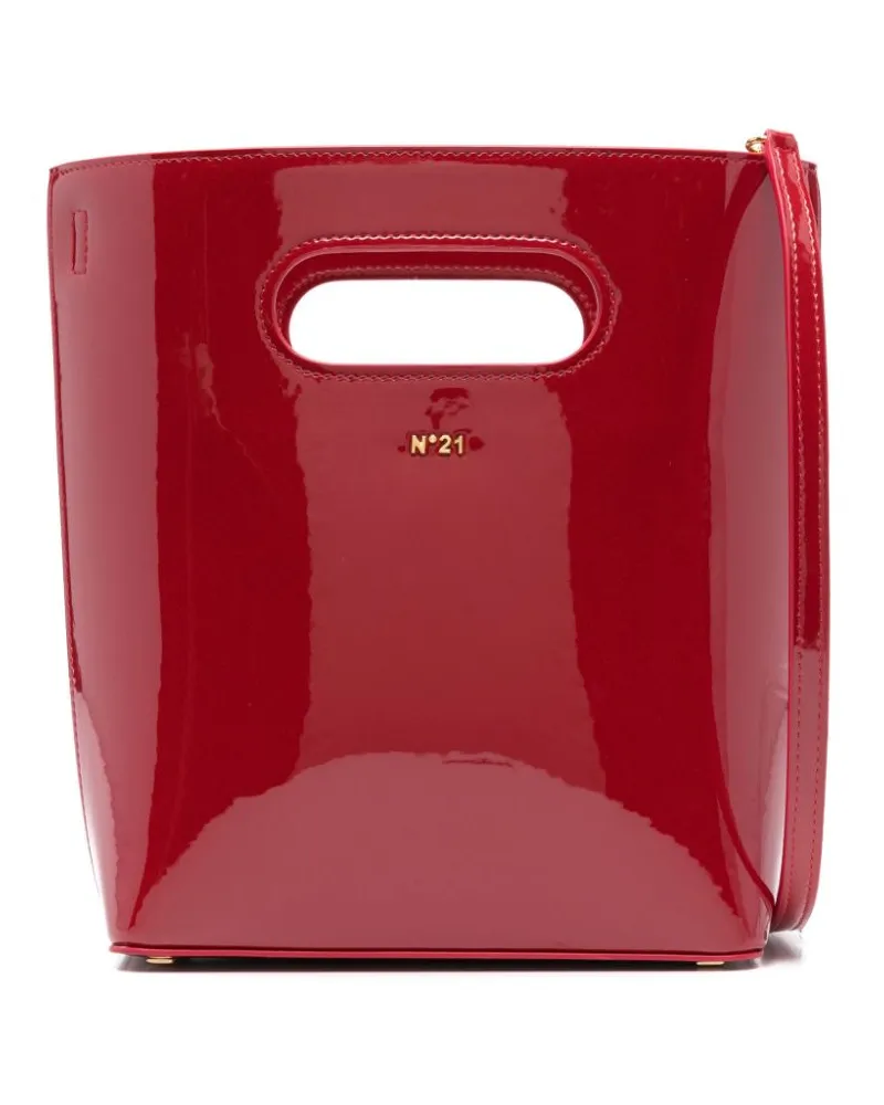 N° 21 Kleine Handtasche mit Logo-Schild - Rot Rot