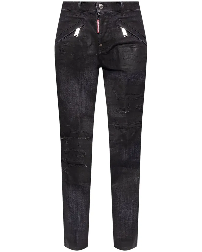 Dsquared2 Jeans im Distressed-Look - Schwarz Schwarz