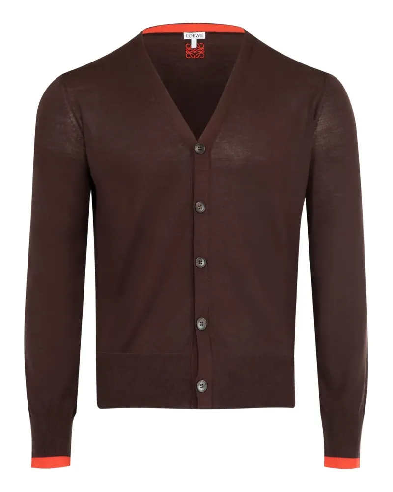 Loewe Cardigan mit V-Ausschnitt - Braun Braun