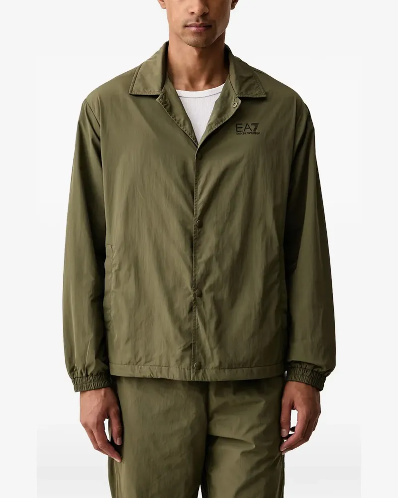 EA7 Jacke mit Logo-Print - Grün Grün