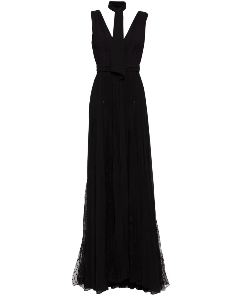Saiid Kobeisy Kleid mit Falten - Schwarz Schwarz