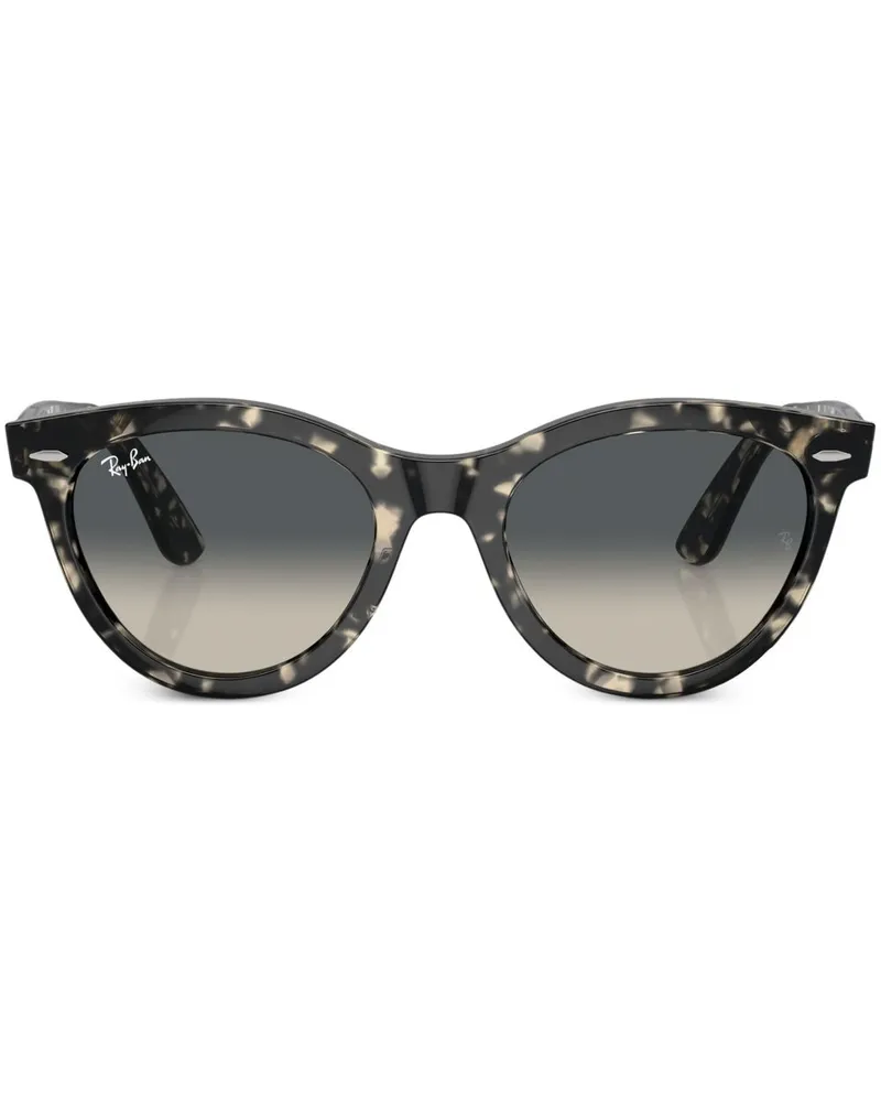 Ray Ban Wayfarer Way Sonnenbrille mit rundem Gestell - Grau Grau