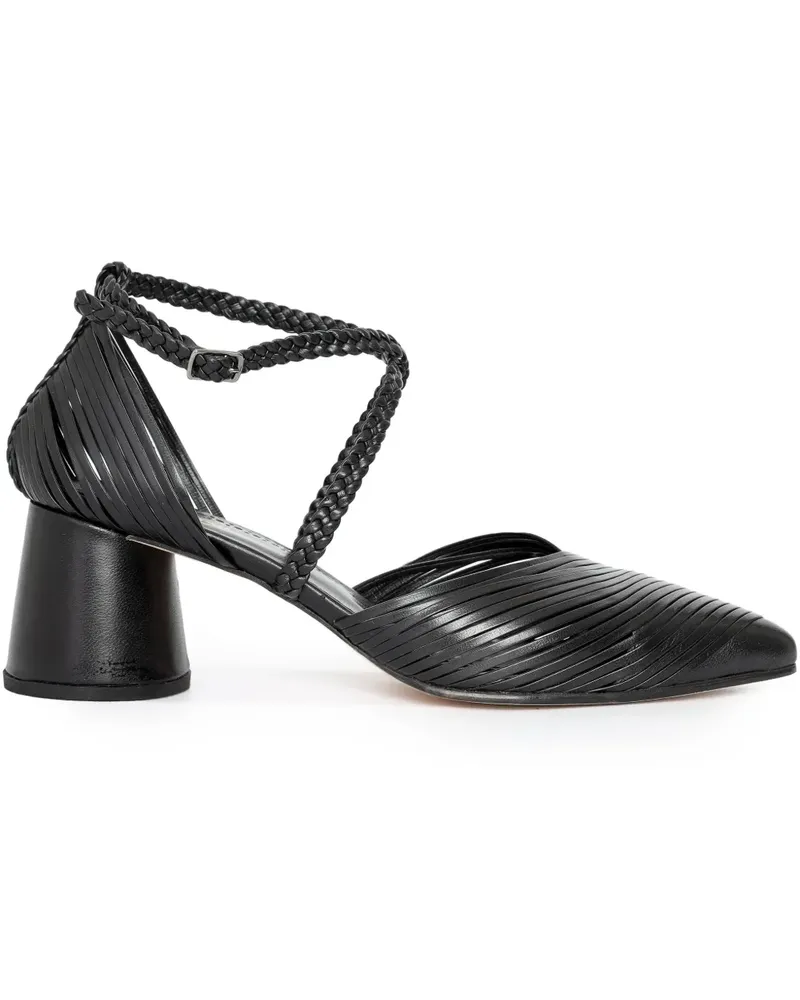 Sarah Chofakian Deux Magot Pumps mit Flechtriemen - Schwarz Schwarz