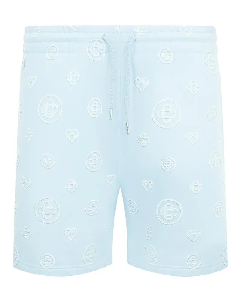 Casablanca Paris monogram appliqué shorts - Blau Blau