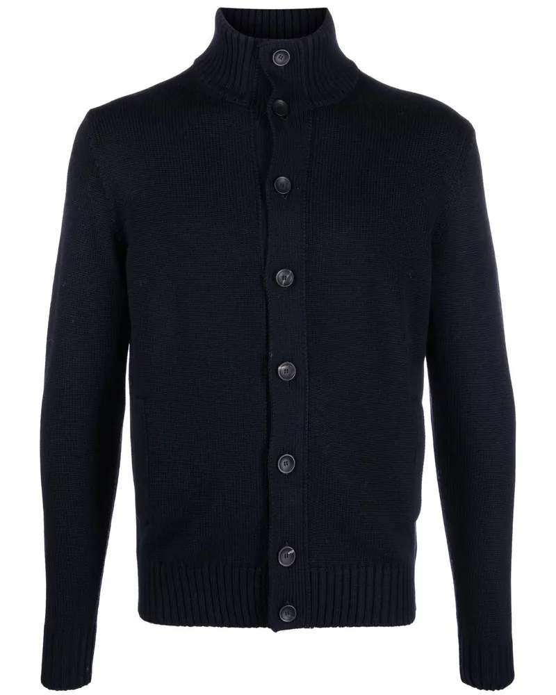 Zanone Cardigan mit Stehkragen - Blau Blau
