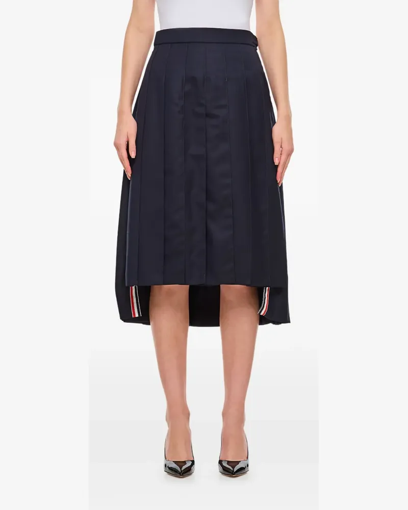 Thom Browne Gestreifter Faltenrock - Blau Blau