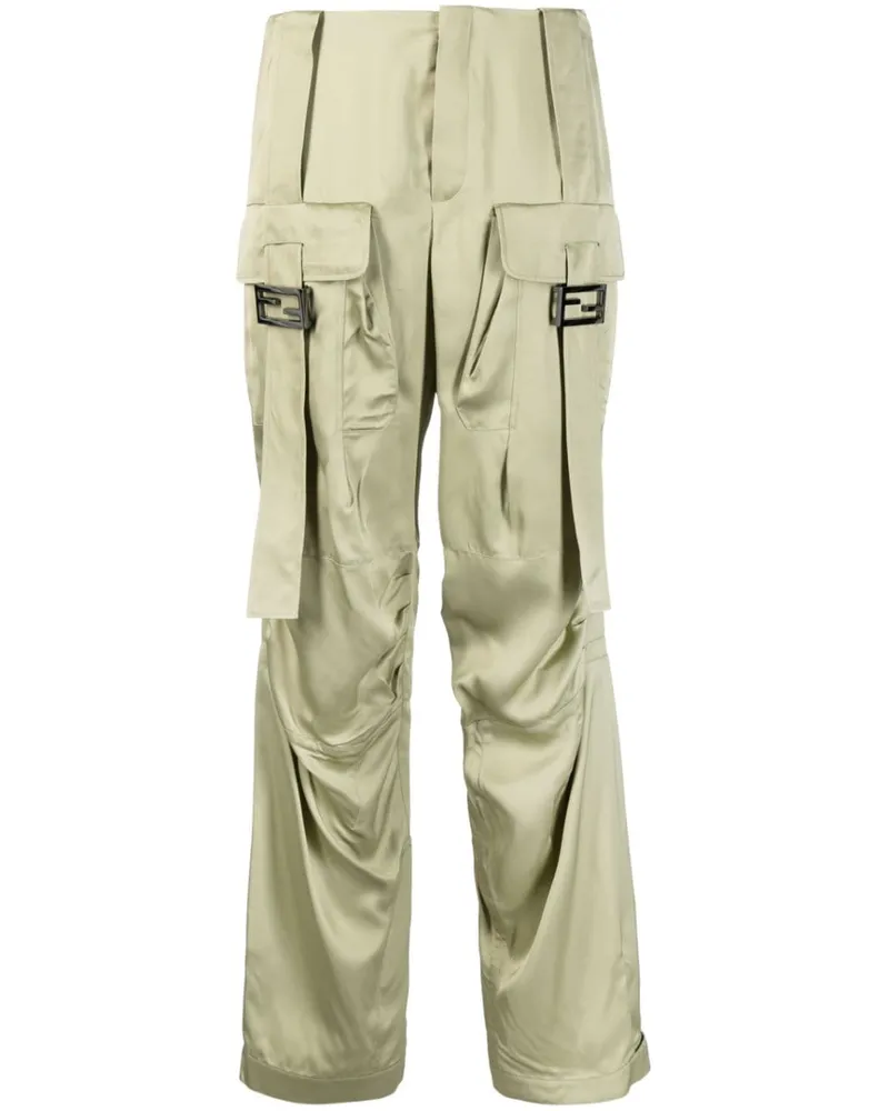 Fendi Cargohose mit Satin-Finish - Grün Grün