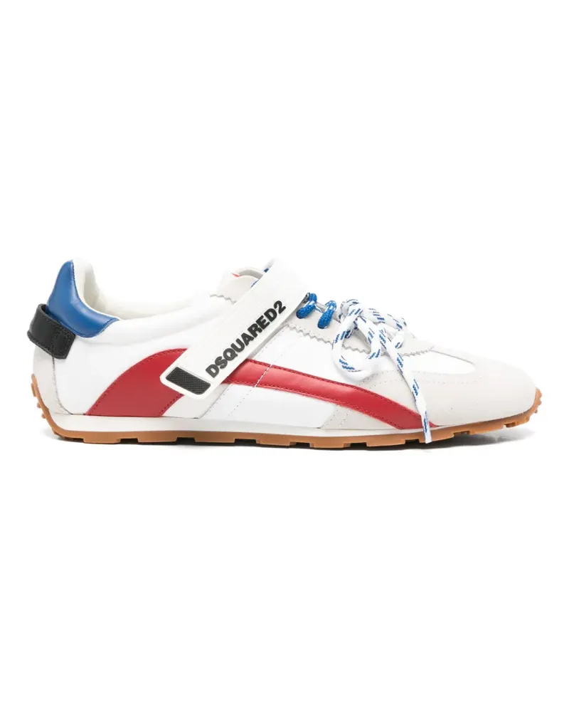 Dsquared2 DC-642 touch-strap logo-detail sneakers - Weiß Weiß