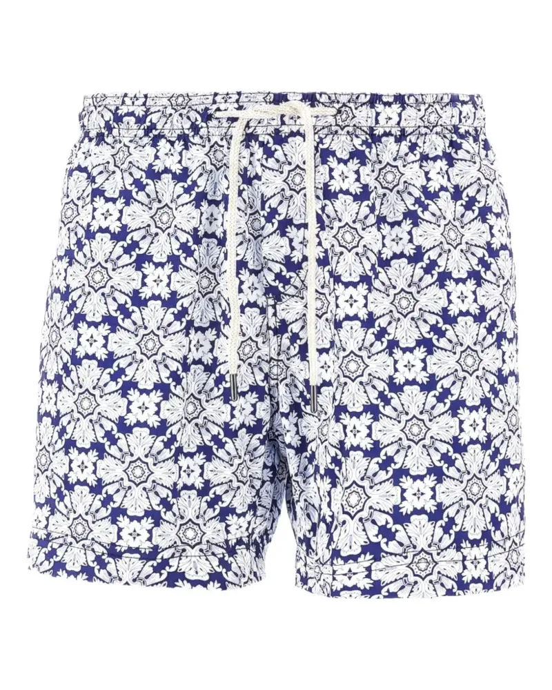 PENINSULA Casuzze patterned drawstring swim shorts - Blau Blau