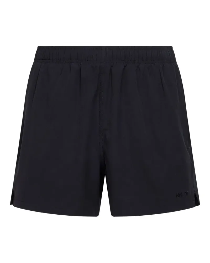 NN 07 Holiday logo-print swim shorts - Schwarz Schwarz