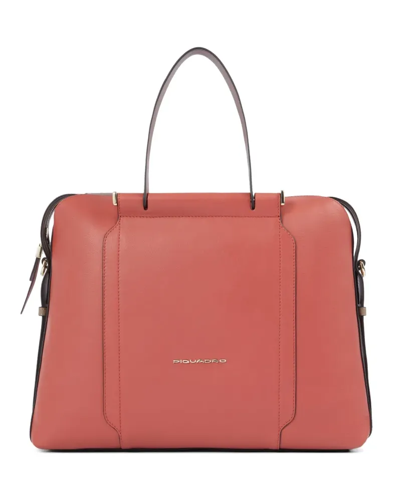 Piquadro leather laptop bag - Orange Orange