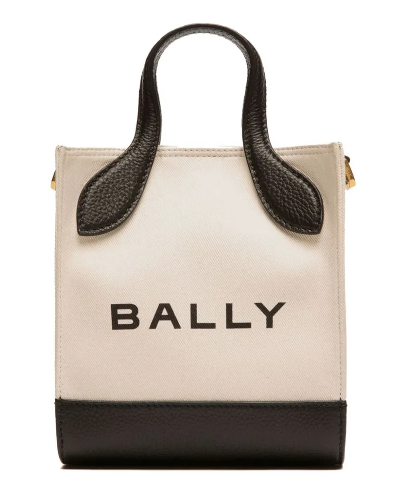 Bally Bar Shopper mit Logo-Print - Weiß Weiß