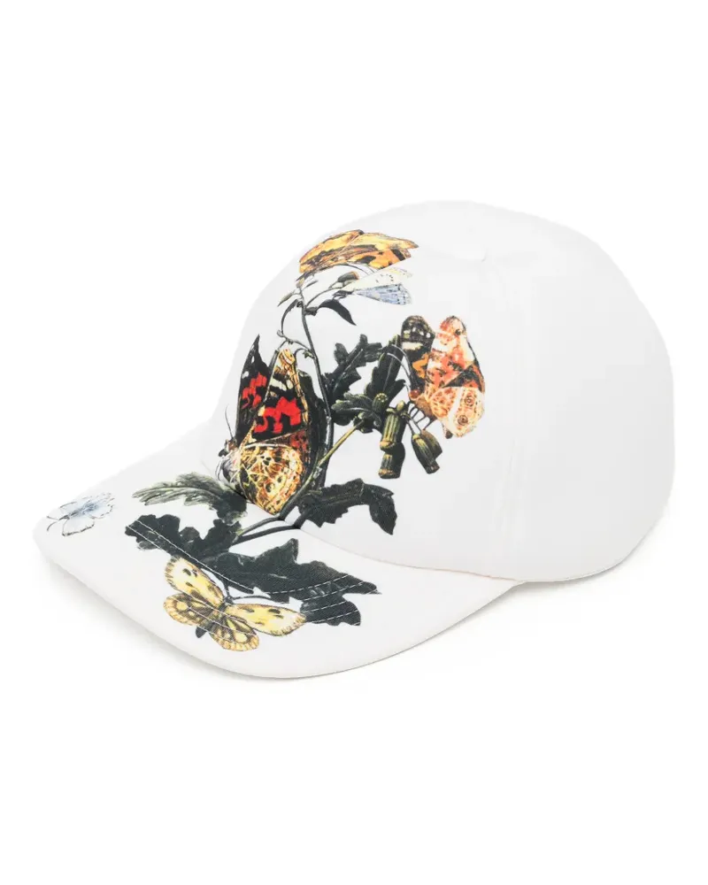 Undercover butterfly-print cap - Nude Nude