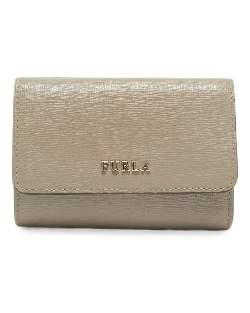 Furla trifold leather wallet - Nude Nude