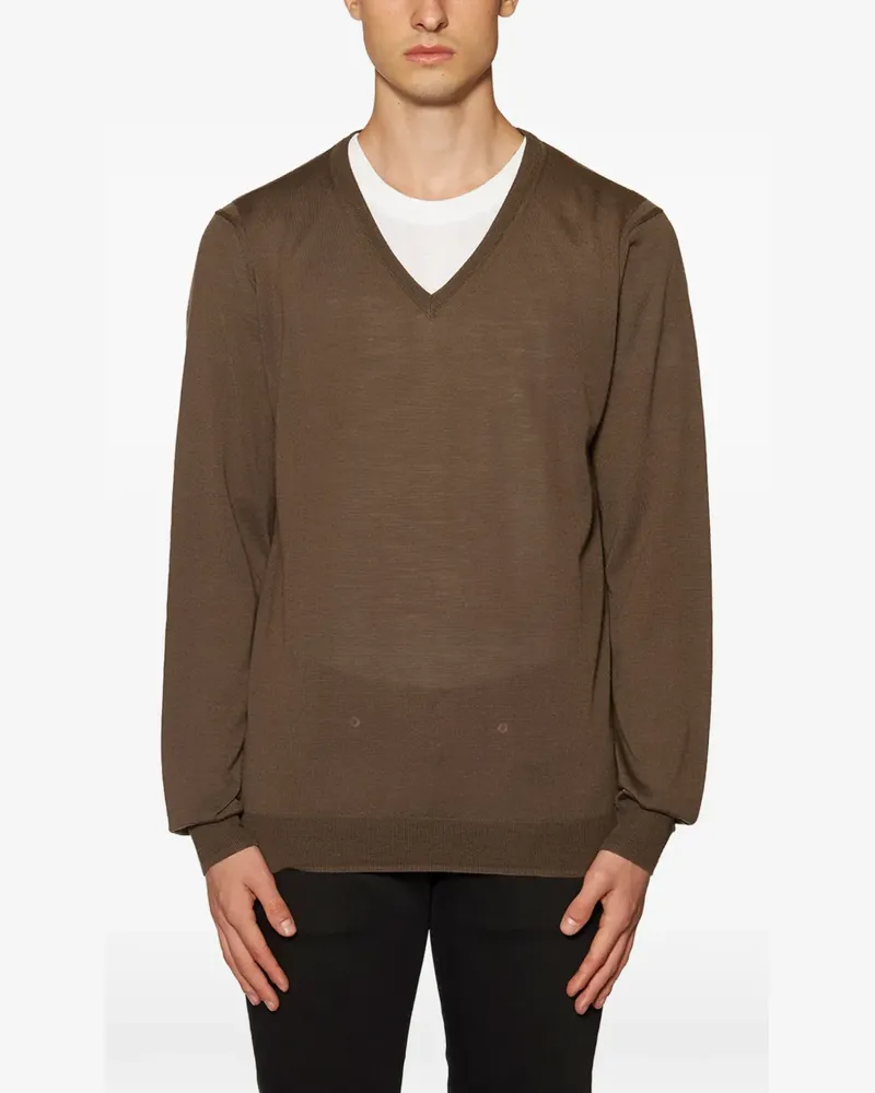 Paolo Pecora Milano V-neck sweater - Braun Braun