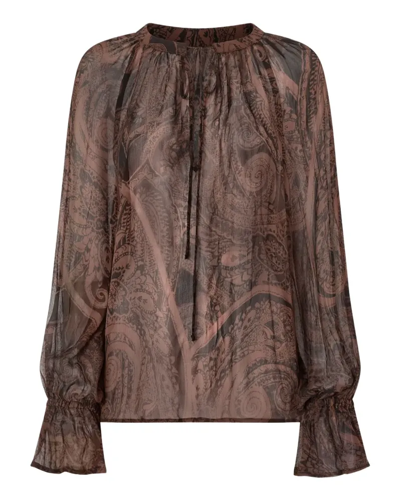 Pinko Bluse mit Paisley-Print - Braun Braun