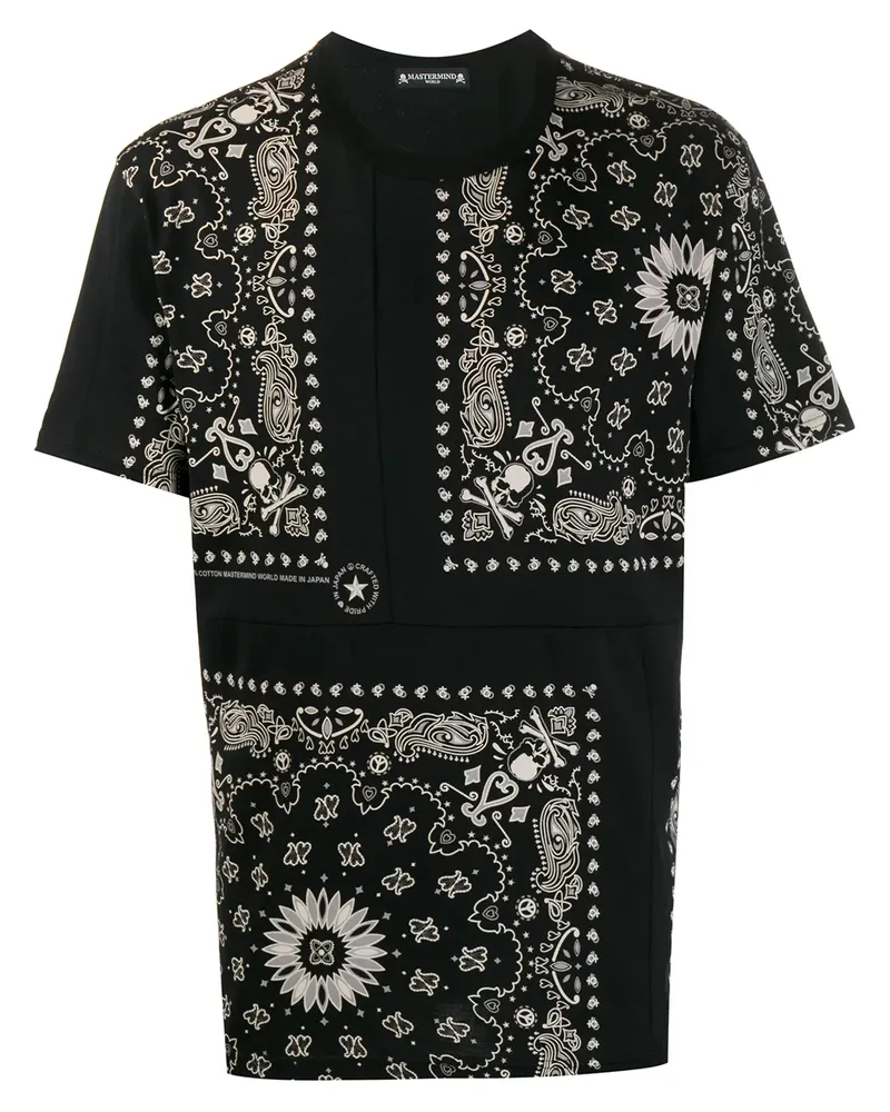 Mastermind World T-Shirt mit Paisley-Print - Schwarz Schwarz