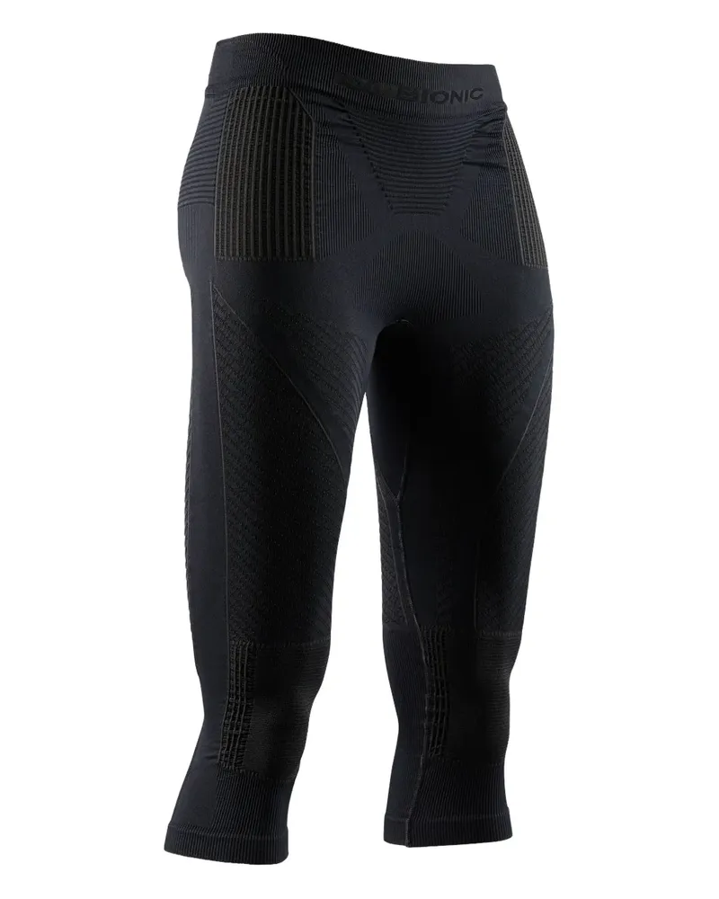 X-Bionic Accumulator Leggings mit Dreivierteldetail - Schwarz Schwarz